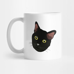 Black Cat Portrait Mug